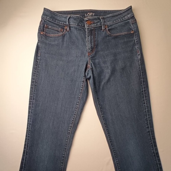 Loft Denim Jeans Size 28/6 Curvy Skinny Low Rise Medium Wash - Picture 2 of 10